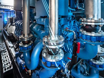 Stromversorgung_DataCenter-Leipzig_enviaTEL Unterbrechungsfreie Stromversorgung über Notstromaggregat im Datacenter Leipzig der envia TEL