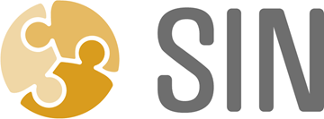 Logo SIN Logo SIN e.V. mit gelbem rundem Puzzle