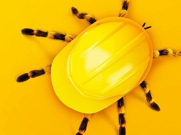 envia-TEL-Ausbaugebiete-B2B große Spinne wird von Bauhelm verdeckt