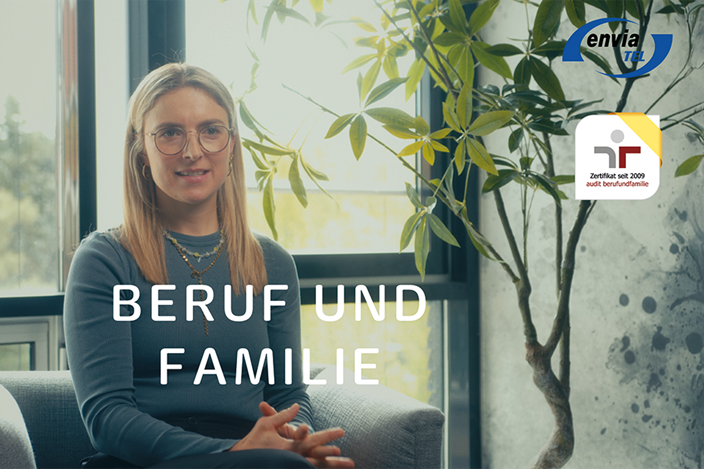 Beruf und Familie Porträt von Melissa Weinhold, Mitarbeiterin der envia TEL