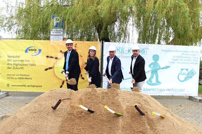 Spatenstich Glasfaserausbau Markranstädt 15.04.2025
